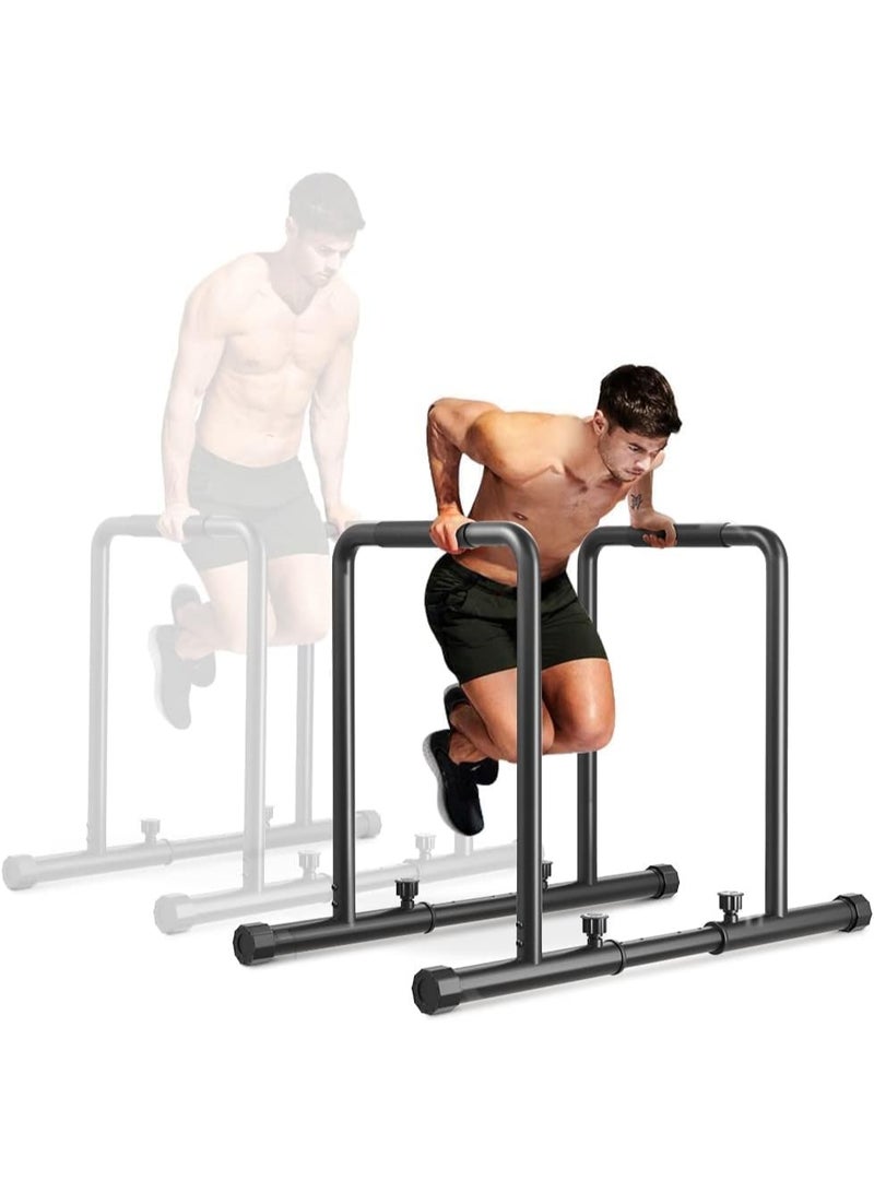 SportQ Calisthinx Heavy Duty Bar Height Adjustable Multi-Functional Pull Up Bar Push Up Dip Bar with Anti-Slip Fixing Connector for Protection, Portable Parallel Exercise Equipment for Home Workout - Image 1