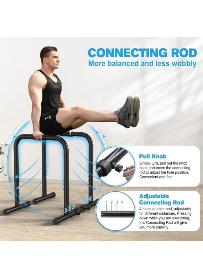 SportQ Calisthinx Heavy Duty Bar Height Adjustable Multi-Functional Pull Up Bar Push Up Dip Bar with Anti-Slip Fixing Connector for Protection, Portable Parallel Exercise Equipment for Home Workout - Image 2