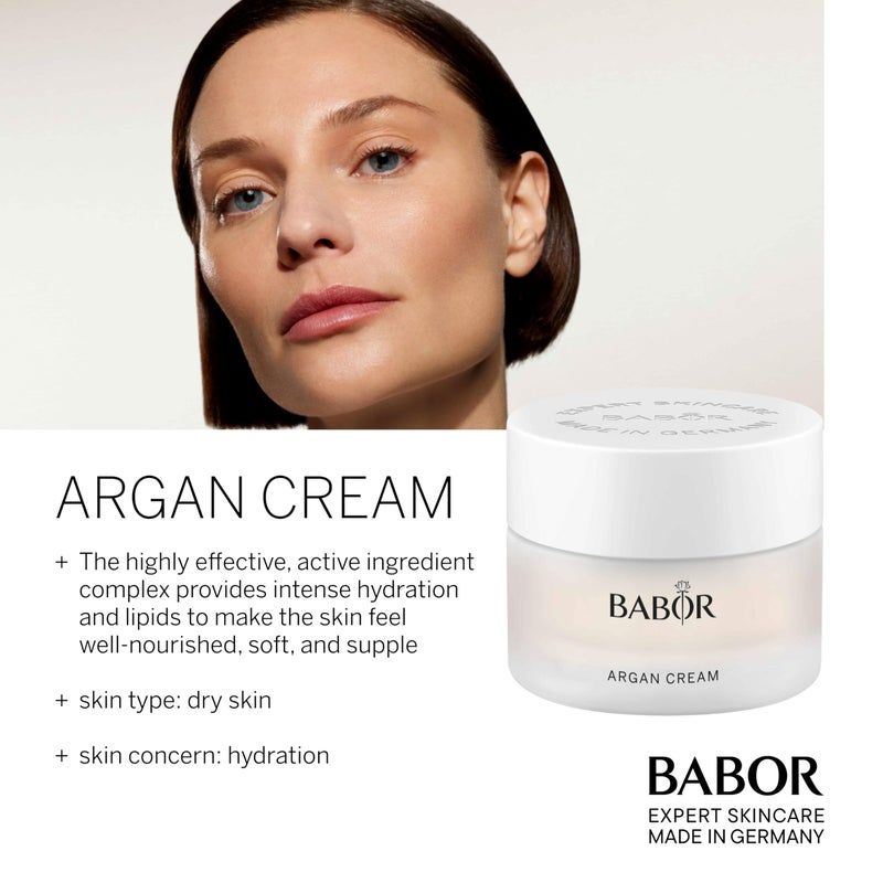 BABOR Argan Cream, Rich Moisturizer for Dry Skin, Infused with Lipids to Deeply Nourish, Enriched with Cocoa Butter to Provide Intense Hydration, Leaving Skin Soft & Supple, 1.7 oz - Image 2