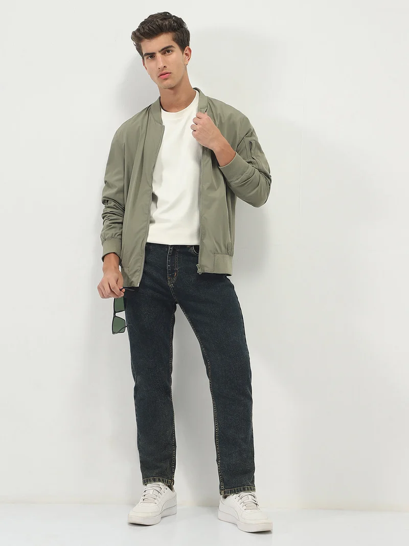 Urbano Fashion  Urbano Fashion Men's Dark Blue Straight Fit Heavy Washed Jeans Stretchable  | Best Price UAE