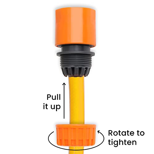 Garbnoire Heavy Duty Hose Pipe Fitting Standard Size 1/2'' Inch Quick Connector for Garden Water Pipe & Car, Bike Washing Accessories | Female Adapter Suitable Connecting Hose Pipe (Pack of 1) - Image 5