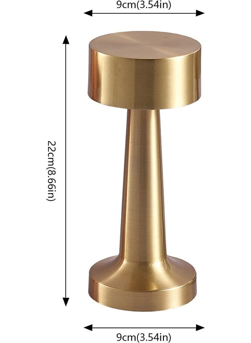 ELTRAZONE Table Lamp,Modern Rechargeable Cordless Touch Sensor LED Desk lamp 3 Ways Dimming,with USB Cord for Bar Restaurant Bedroom Bedside Nightstand Lighting (GOLD) - Image 5