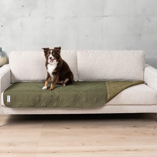 PetAmi Waterproof Couch Cover for Dogs Waterproof Pet Blanket Reversible Furniture Cover Sofa Protector for Pet Cat Bed Washable Waterproof Blanket Dog Cover for Couch Seat 30x70 Green - Image 1