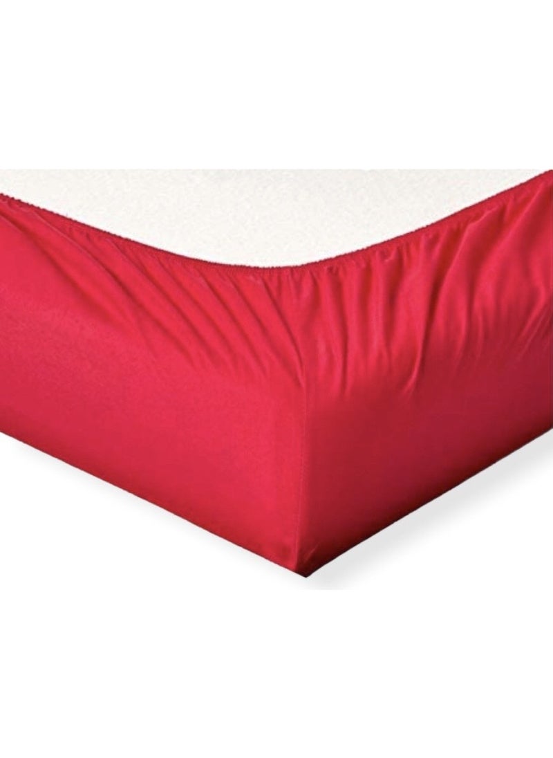 Bebek Özel Baby Special Cotton Baby and Kids Elastic Sheet Red 70x160 cm 
