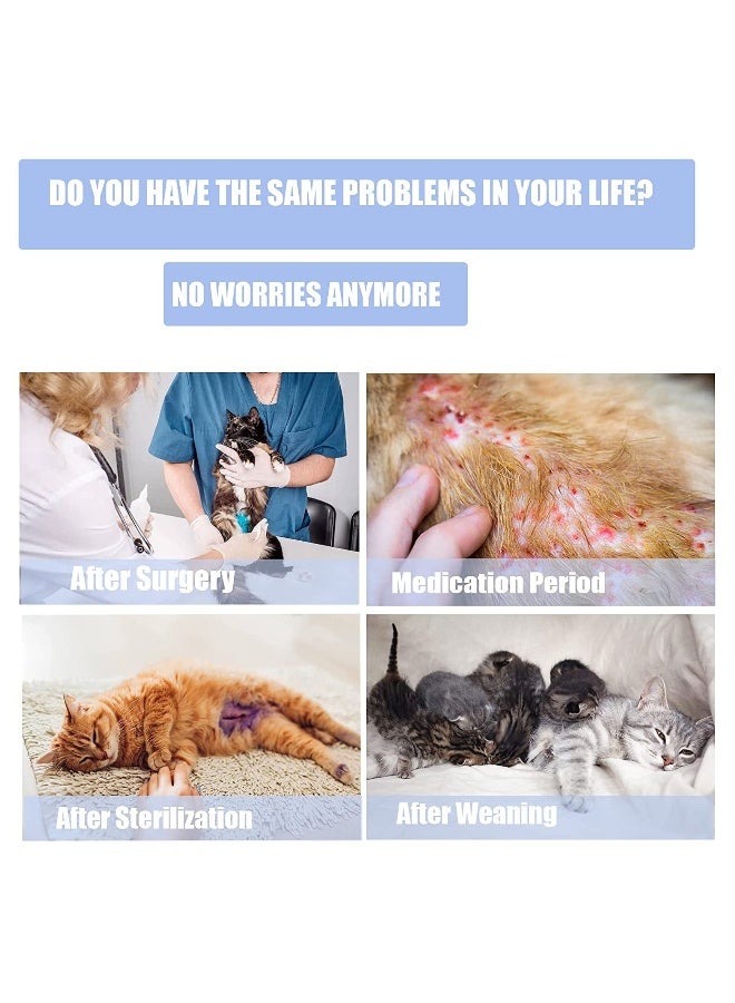 Cat Surgical Recovery Suit for Abdominal Wounds Skin Diseases Professional Breathable E Collar Alternative Cotton Surgery Shirt Cats and Dogs After Wear Anti Licking - Image 5