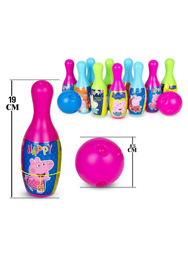 itoys Peppa Pig Bowling Game for Kids 10 Pin 2 Balls Bowling Set for Kids - Image 3