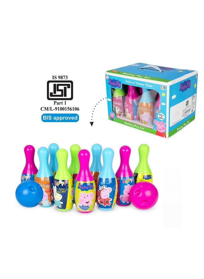 itoys Peppa Pig Bowling Game for Kids 10 Pin 2 Balls Bowling Set for Kids - Image 2