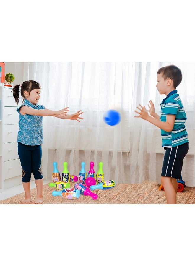itoys Peppa Pig Bowling Game for Kids 10 Pin 2 Balls Bowling Set for Kids - Image 5