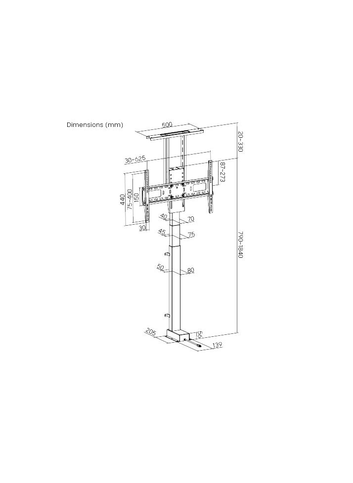 Smart Large Motorized TV Lift Stand with Voice & APP Control
