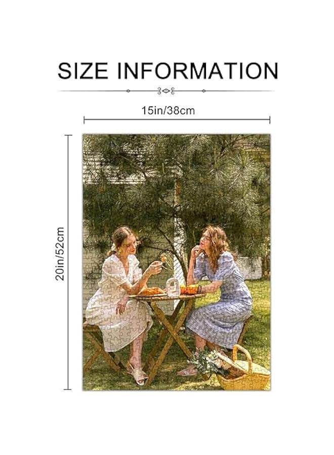 احجية مخصصة من الصور 35/120/200/300/500/1000 قطعة، احجية خشبية مخصصة كهدية للعائلة والزفاف واعياد الميلاد وعيد الحب والحيوانات الاليفة (مع صندوق) (500 عمودي) - Image 3