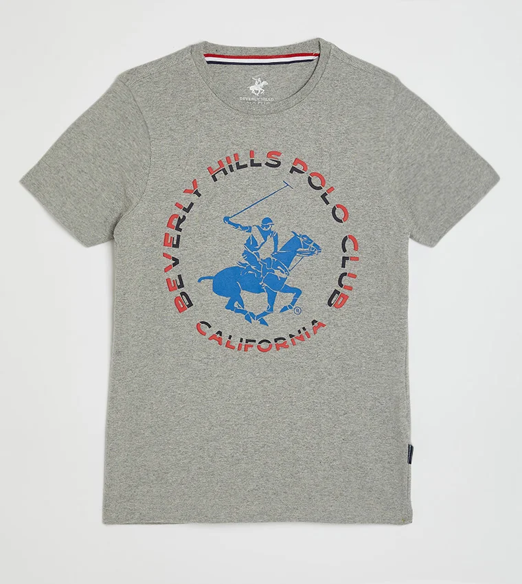 BEVERLY HILLS POLO CLUB Logo Print Crew-Neck T-shirt