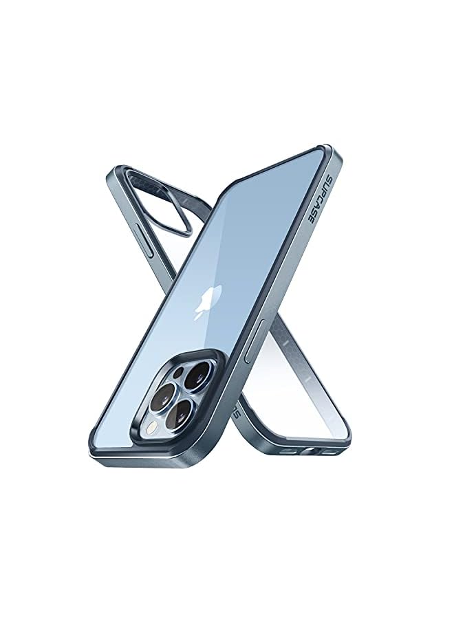 SupCase Unicorn Beetle Edge Series Case for iPhone 13 Pro Max (2021 Release) 6.7 Inch, Slim Frame Clear Case with TPU Inner Bumper & Transparent Back (Cerulean) - Image 2