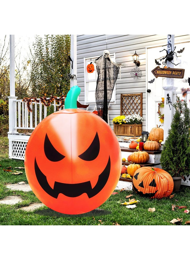 Loquat Inflatable Luminous Pumpkin Ball Holiday Decoration Remote Control Luminous Led Inflatable Pumpkin Ball Wholesale-Color:Lampless Pumpkin Ball-Diameter:60CM - Image 1