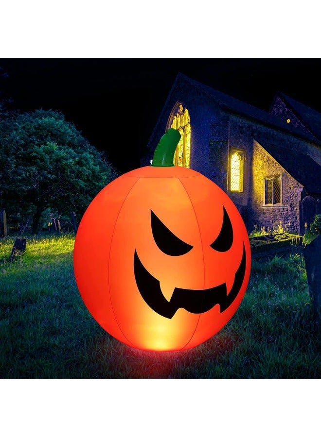 Loquat Inflatable Luminous Pumpkin Ball Holiday Decoration Remote Control Luminous Led Inflatable Pumpkin Ball Wholesale-Color:Lampless Pumpkin Ball-Diameter:60CM - Image 2