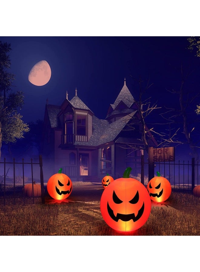 Loquat Inflatable Luminous Pumpkin Ball Holiday Decoration Remote Control Luminous Led Inflatable Pumpkin Ball Wholesale-Color:Lampless Pumpkin Ball-Diameter:60CM - Image 3