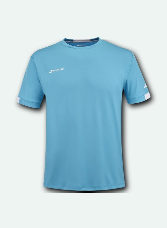 Babolat Play Crew Neck T-Shirt for Men in Cyan - Image 4