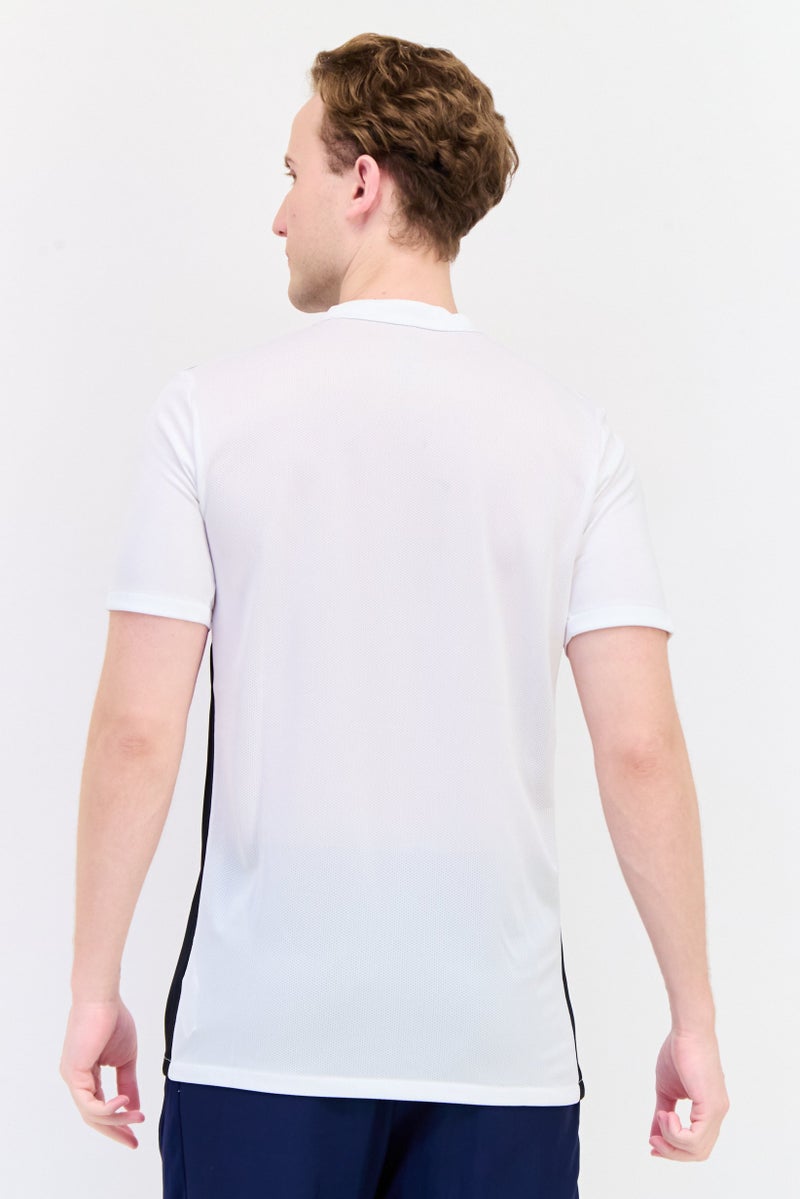 Nike Men Slim Fit Short Sleeve Training Jersey, White  - Image 3