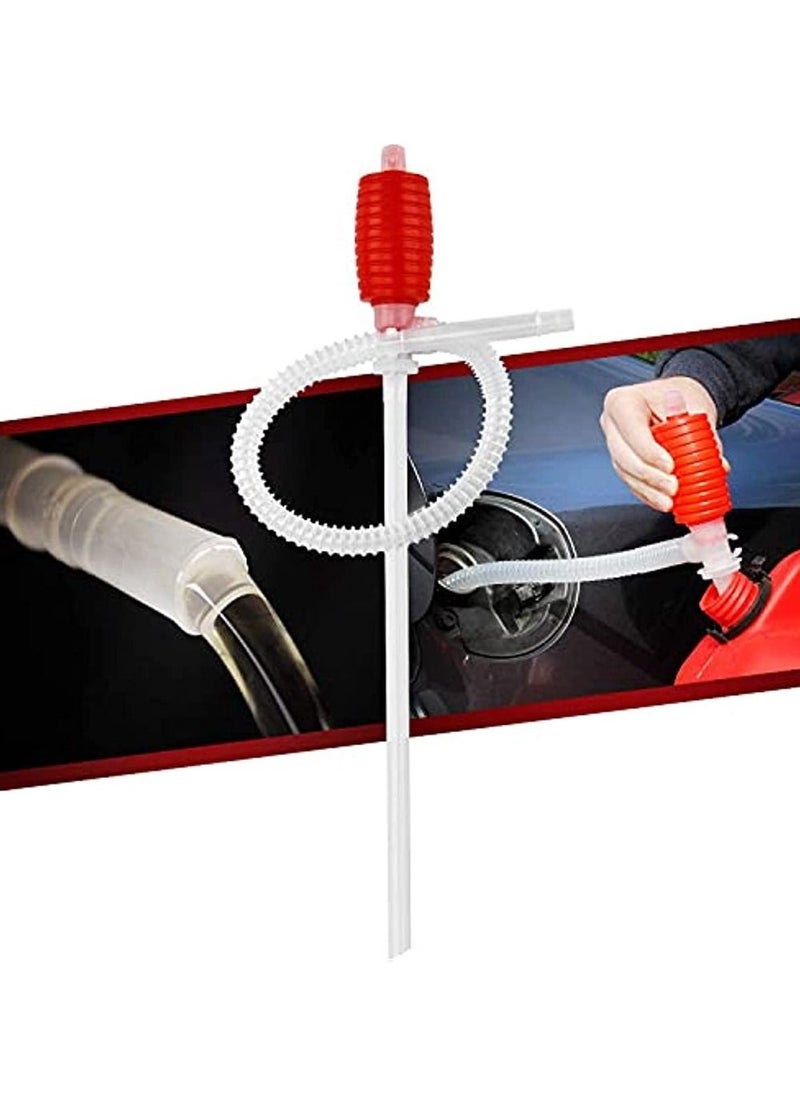 OIMG Liquid/Fuel Transfer Siphon Pump - Large Squeezing Syphon For Lawn Mowers & Manual Pumping Petrol Water liquid And More!  - Image 1