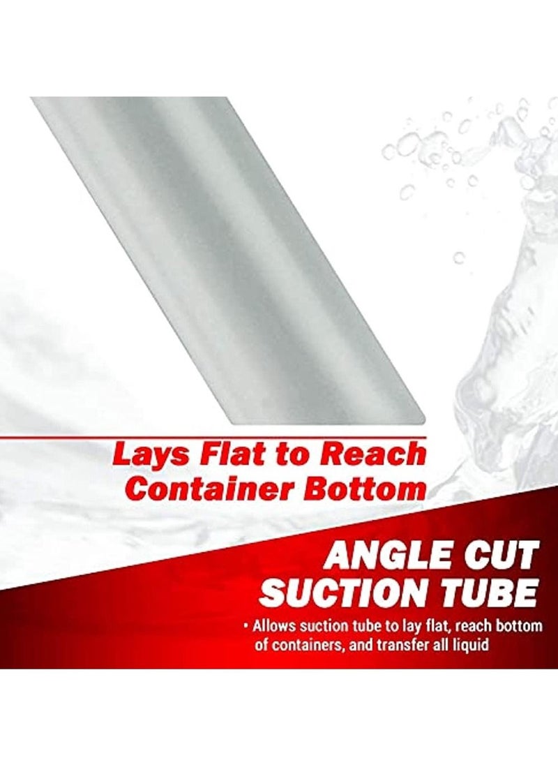 OIMG Liquid/Fuel Transfer Siphon Pump - Large Squeezing Syphon For Lawn Mowers & Manual Pumping Petrol Water liquid And More!  - Image 4