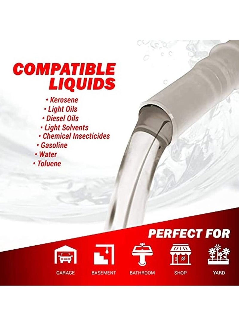 OIMG Liquid/Fuel Transfer Siphon Pump - Large Squeezing Syphon For Lawn Mowers & Manual Pumping Petrol Water liquid And More!  - Image 5