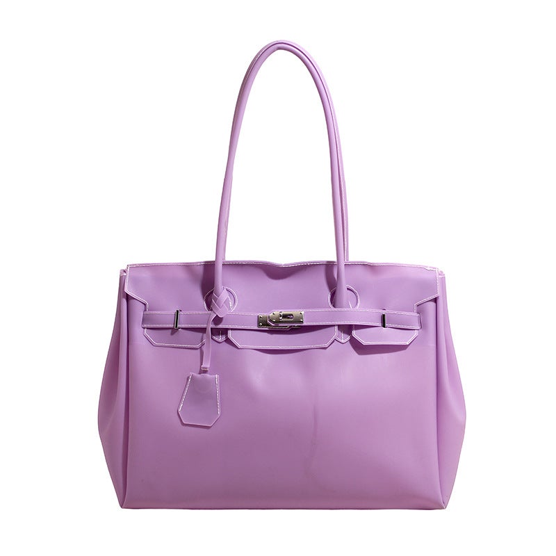 KiiKii Jelly Bag – Large Capacity Transparent PVC Handbag with Lock Buckle - Image 5