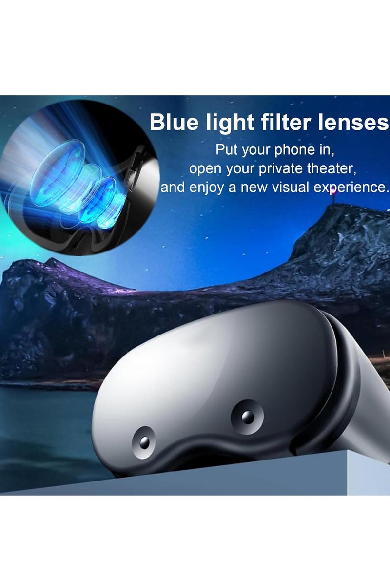 Virtual Reality Headset for Phone with Controller, 3D VR Glasses Adjustable VR Virtual Reality Goggles, Compatible 5-7 inch for iPhone & Android, for Movies Games(Black) - Image 3