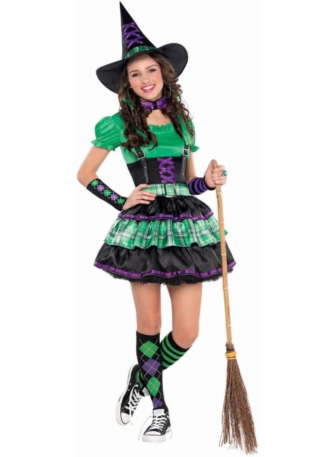 Amscan فستان هالوين ساحرة مراهقة رائع - مقاس 3-5