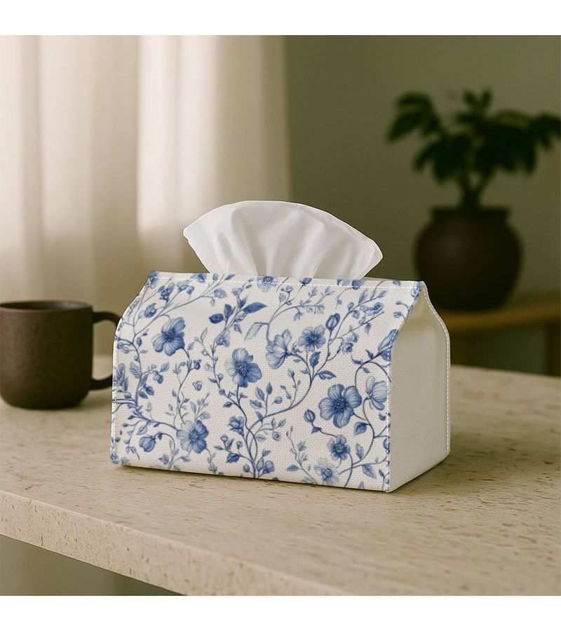Classic Floral Decorative Tissue Box 18cm Vintage Botanical Holder for Home Kitchen Bathroom - Image 2