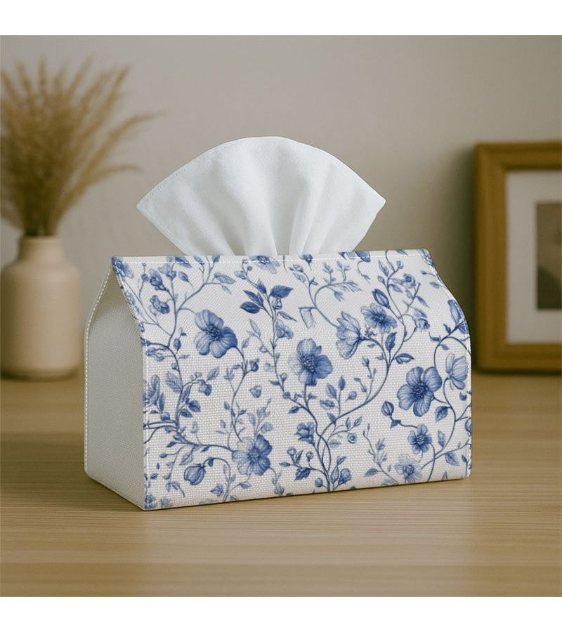 Classic Floral Decorative Tissue Box 18cm Vintage Botanical Holder for Home Kitchen Bathroom - Image 4