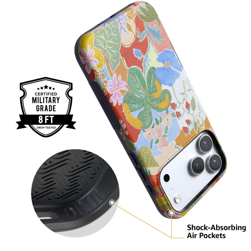 Casely iPhone 17 Pro Max Case | Botanical Blooms | Floral Patchwork | Bold Protective Design | Compatible with MagSafe - Image 4