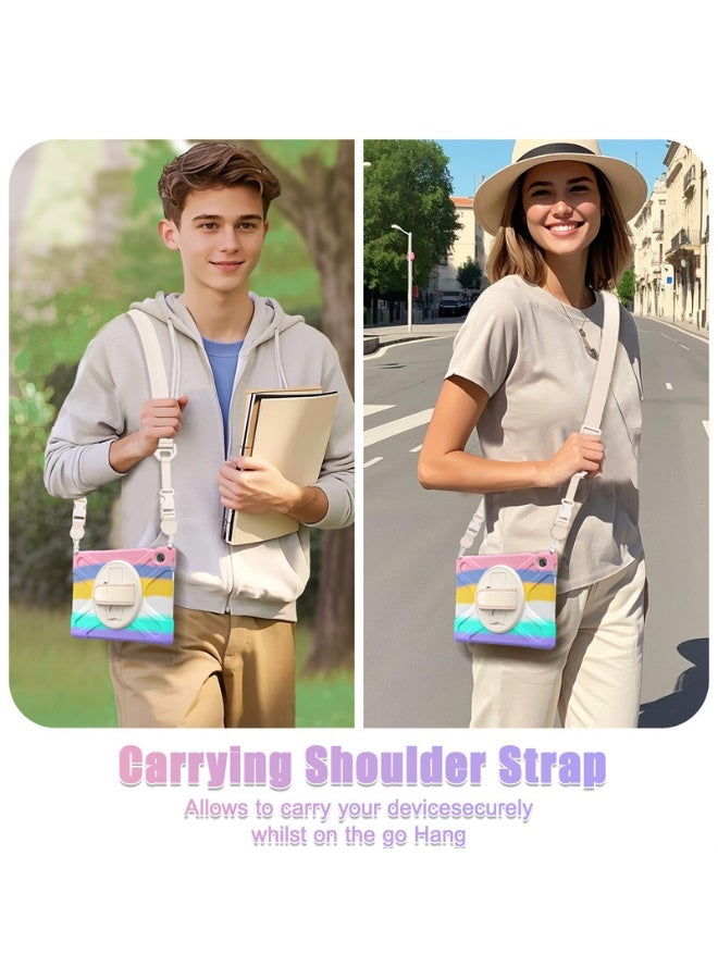 general Heavy Duty Protective Case for Samsung Galaxy Tab S10 FE Plus 2025, Robust Rugged Case with 360° Rotating Hand Strap, Stand, Pen Holder  Adjustable Shoulder Strap, Children - Image 5