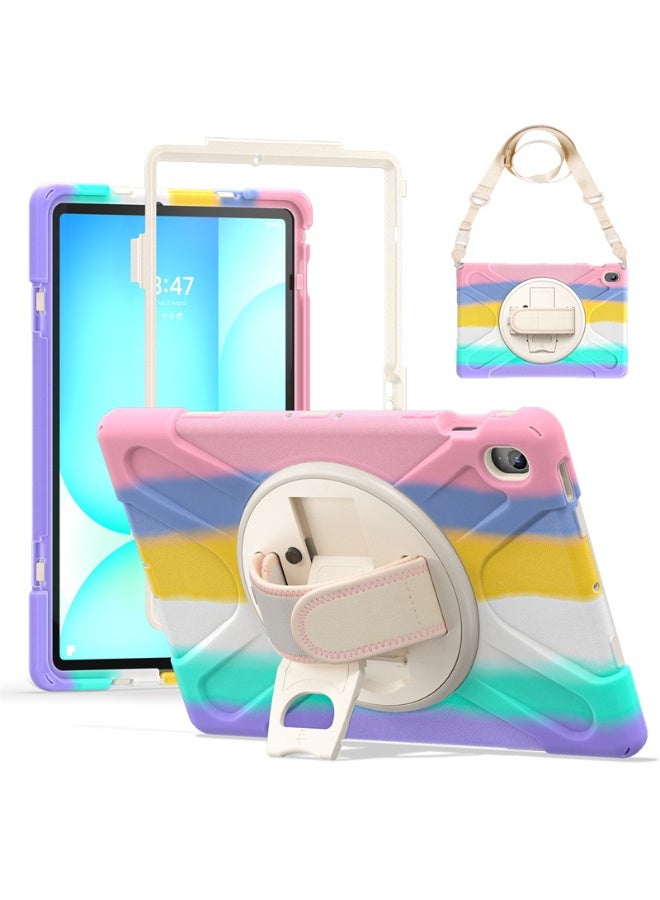 general Heavy Duty Protective Case for Samsung Galaxy Tab S10 FE Plus 2025, Robust Rugged Case with 360° Rotating Hand Strap, Stand, Pen Holder  Adjustable Shoulder Strap, Children - Image 2