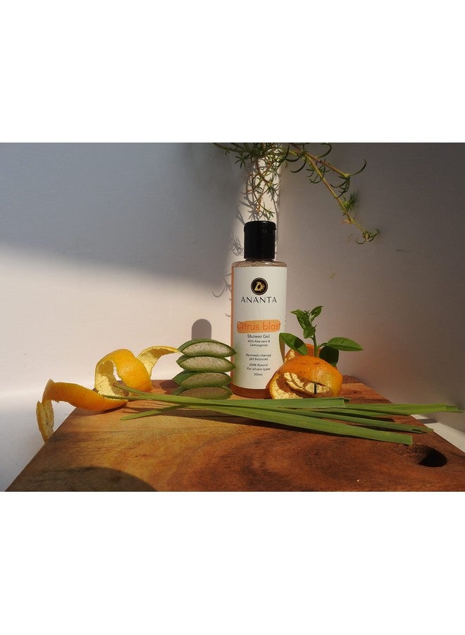 Ananta Herbal Shower Gel With Extract of Orange, Aloevera & Lemongrass, Parabeen Free, 200 ml - Image 2