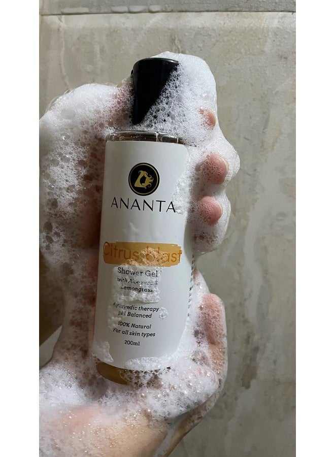Ananta Herbal Shower Gel With Extract of Orange, Aloevera & Lemongrass, Parabeen Free, 200 ml - Image 5