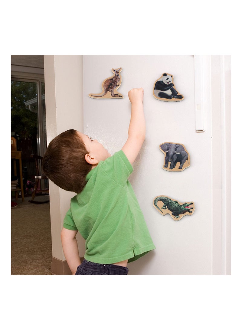 SYOSI Educational Alphabet Fridge Magnets, Zoo Animal Magnets Toddler Learning Toys Kids Magnetic Letters Early Development Toys Baby Refrigerator Magnets Preschool Magnetic Toys for Baby Kids Todders - Image 4