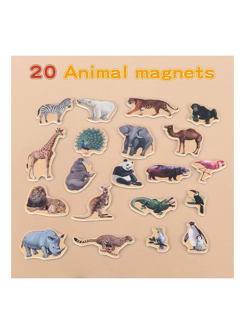 SYOSI Educational Alphabet Fridge Magnets, Zoo Animal Magnets Toddler Learning Toys Kids Magnetic Letters Early Development Toys Baby Refrigerator Magnets Preschool Magnetic Toys for Baby Kids Todders - Image 2