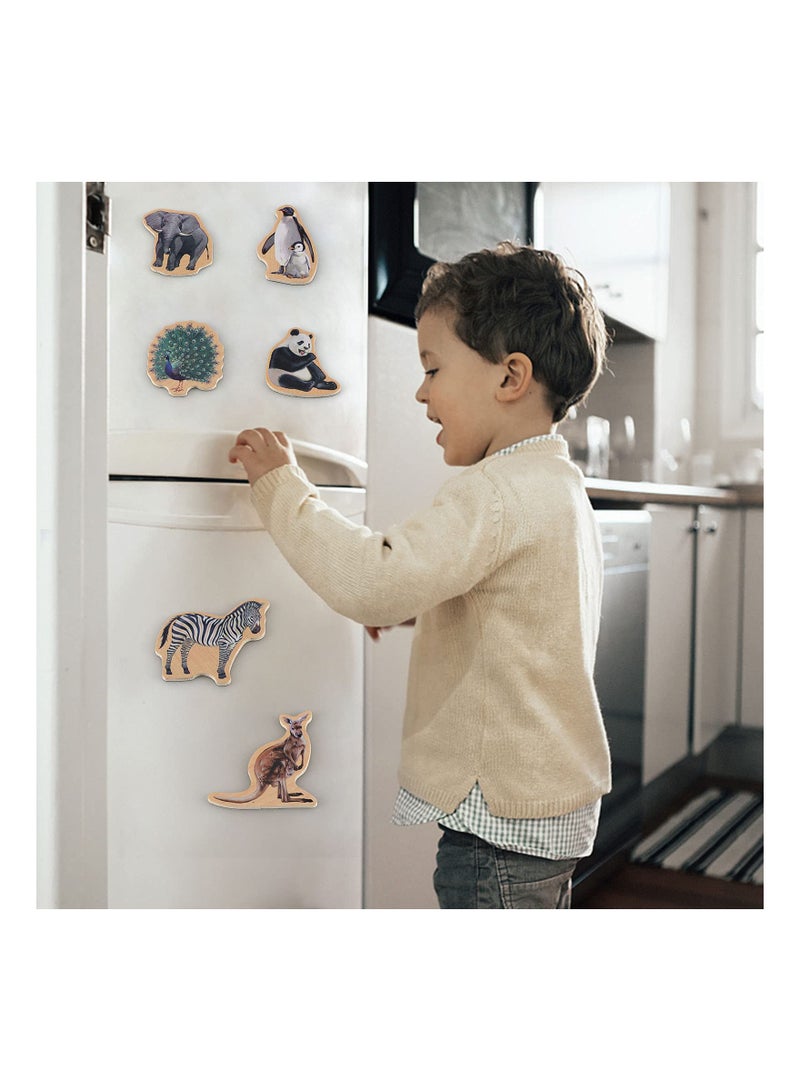 SYOSI Educational Alphabet Fridge Magnets, Zoo Animal Magnets Toddler Learning Toys Kids Magnetic Letters Early Development Toys Baby Refrigerator Magnets Preschool Magnetic Toys for Baby Kids Todders - Image 3