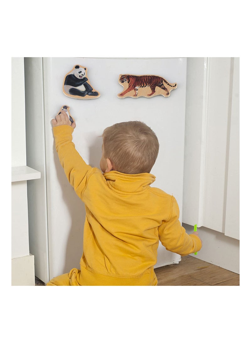 SYOSI Educational Alphabet Fridge Magnets, Zoo Animal Magnets Toddler Learning Toys Kids Magnetic Letters Early Development Toys Baby Refrigerator Magnets Preschool Magnetic Toys for Baby Kids Todders - Image 5