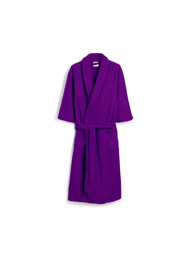 BYFT Daffodil (Purple) Premium Unisex Bathrobe, 100% Terry Cotton, Highly Absorbent and Quick dry, Hotel and Spa Quality Bathrobe for Men and Women-400 Gsm - Image 2