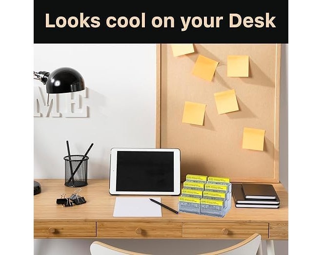 SNDIA Business Card Holder Visiting Card Stand Organizer Clear Card Holder Display Stand for Office (Transparent) (8 Tier) - Image 5