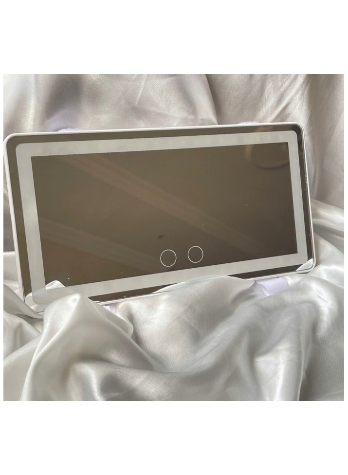 MUNTAQI Car Sun Visor Lighted Vanity Mirror Car Vanity Mirror with Light 60 LED, Dimmable Sun Visor Mirror with Touch Screen, Clip-On Vanity Mirror for Women and Men - Image 2