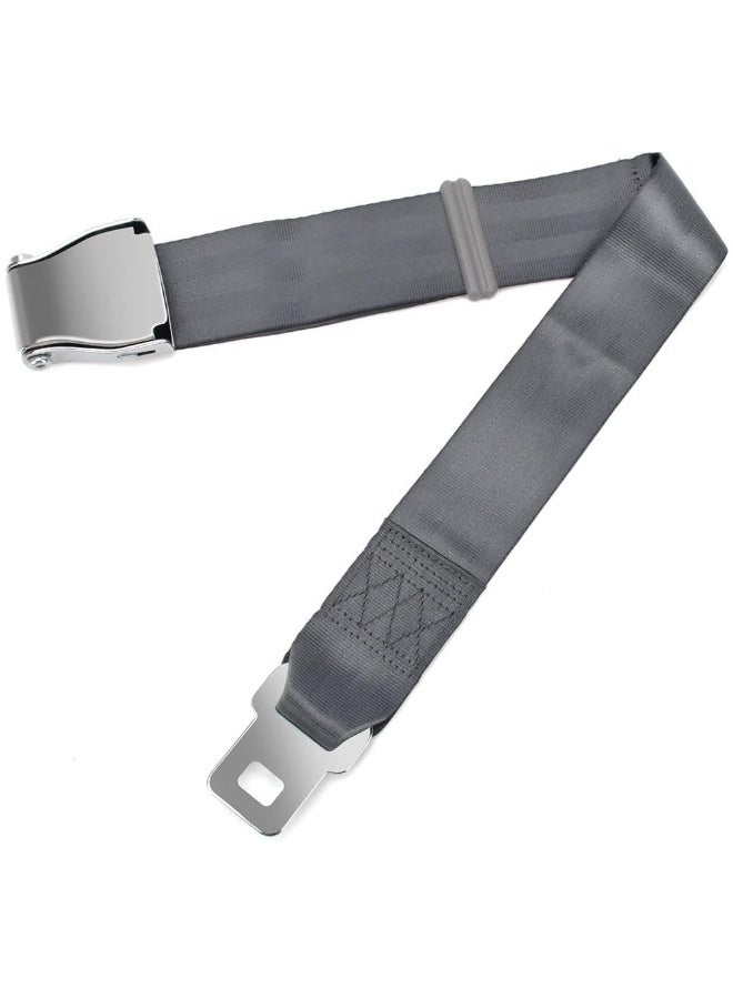 Peachjoy Seat Belt Extender of Airplane and Car, Adjustable 7-32" Seatbelt Extender with Carry Case and Luggage Tag Suitable for All of Airlines Except Southwest (Grey, Adjustable 7-32") - Image 1