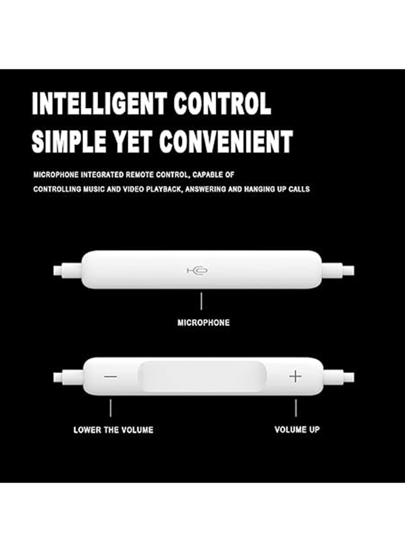 iPhone Earphones, Wired Earphones with Lighting Connector (Built-in Microphone and Volume Control), Noise Cancelling Earphones for iPhone 14/14 Pro/13/12/11/XR/XS/X/8/7, White, - Image 3
