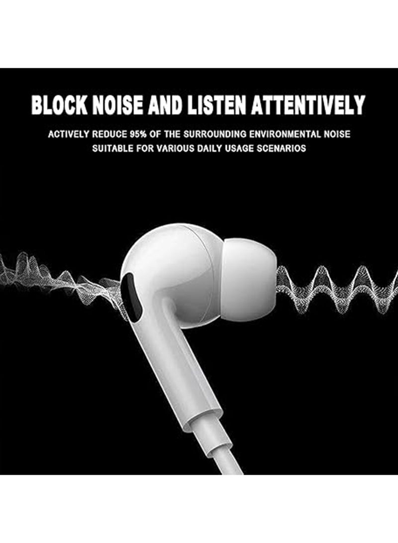 iPhone Earphones, Wired Earphones with Lighting Connector (Built-in Microphone and Volume Control), Noise Cancelling Earphones for iPhone 14/14 Pro/13/12/11/XR/XS/X/8/7, White, - Image 4