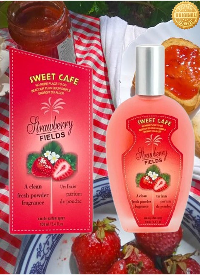 Strawberry - Sweet Cafe Strawberry Fields Perfume 100ml EDP - Image 1