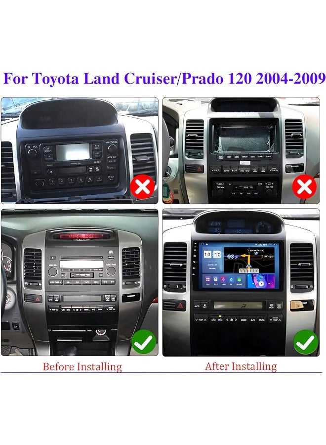 Vierex Android Car Stereo Screen For Toyota Prado 2006-2006 With Apple Carplay Android Auto Wireless WiFi DSP FM&AM Bluetooth AHD Camera Included Fast Interface (8+128GB Carplay) - Image 2