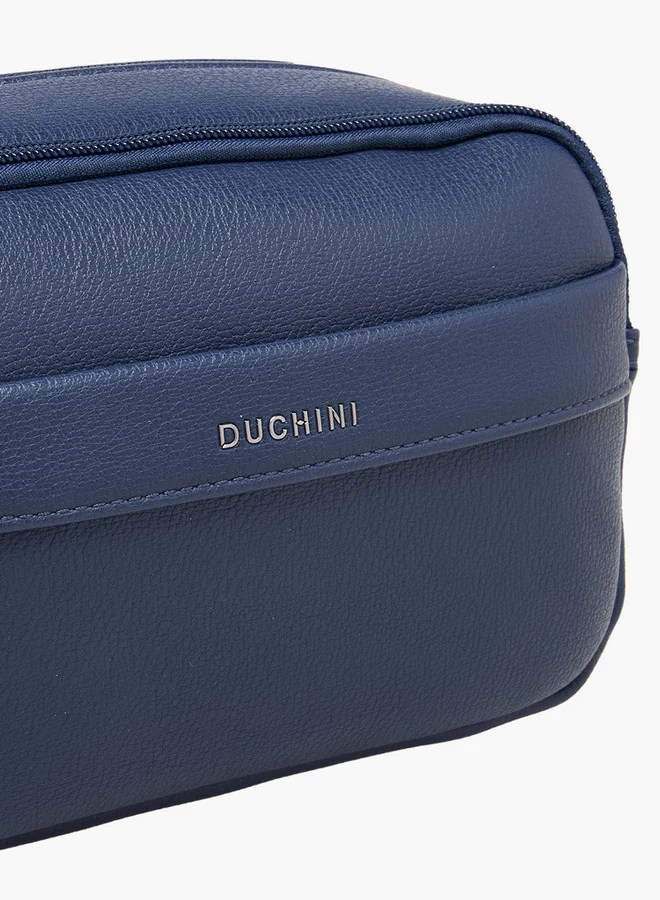 DUCHINI  Solid Pouch with Zip Closure and Wristlet Strap for Men | Best Price UAE