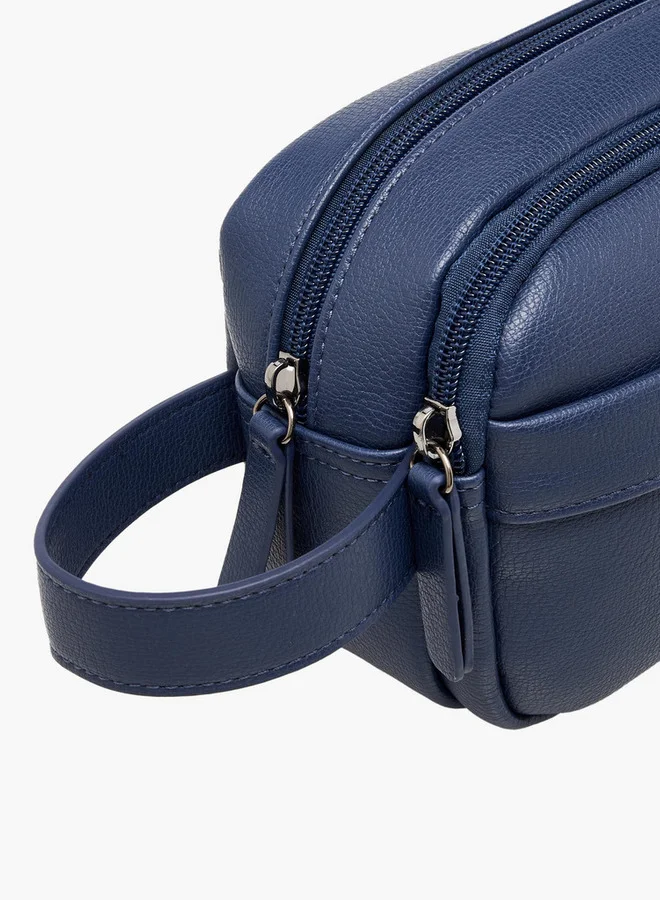 DUCHINI  Solid Pouch with Zip Closure and Wristlet Strap for Men | Best Price UAE