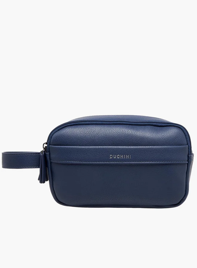 DUCHINI Solid Pouch with Zip Closure and Wristlet Strap