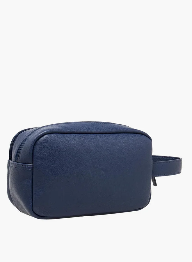 DUCHINI  Solid Pouch with Zip Closure and Wristlet Strap for Men | Best Price UAE